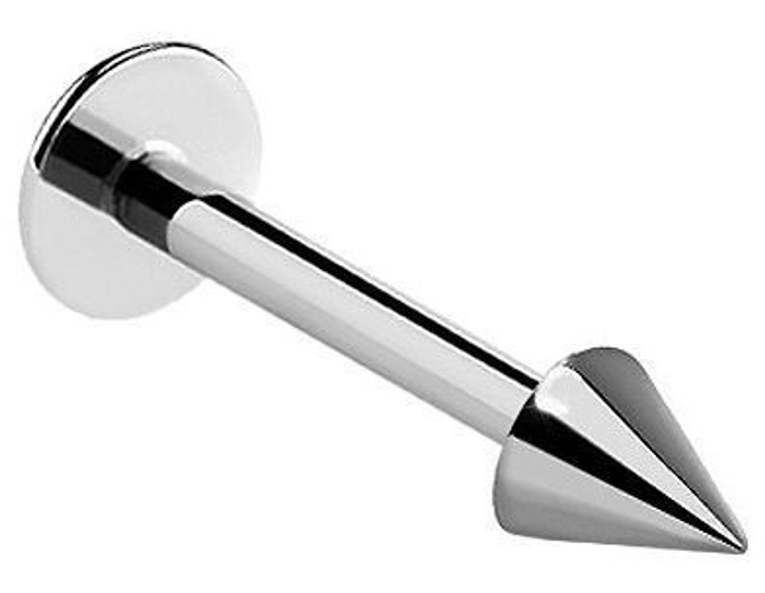 Tytanowy labret ze stożkiem DIA-PW402 AS – srebrny kolczyk geometryczny.jpg